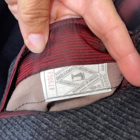 Dartmoor Vintage 50s 60s Mens Trench Coat Size 48 Regular Gray Black Wool Tweed - Picture 16 of 16